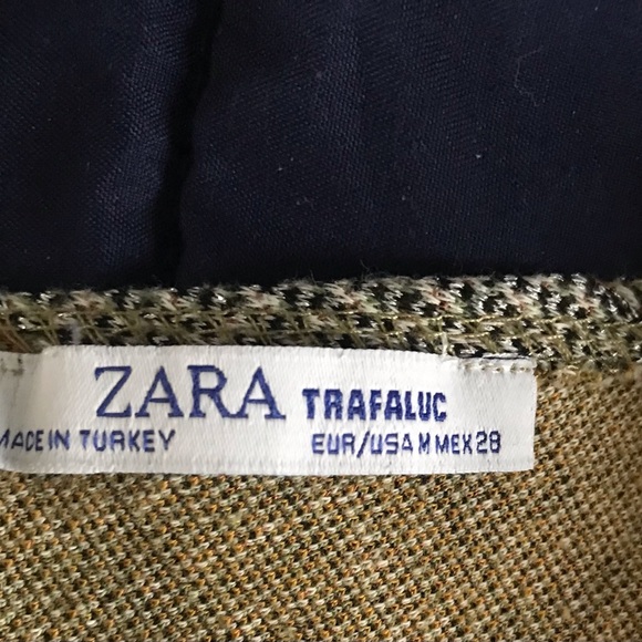 SOLD Zara Fall colors Plaid Jumper Dress Sz M - Picture 3 of 9